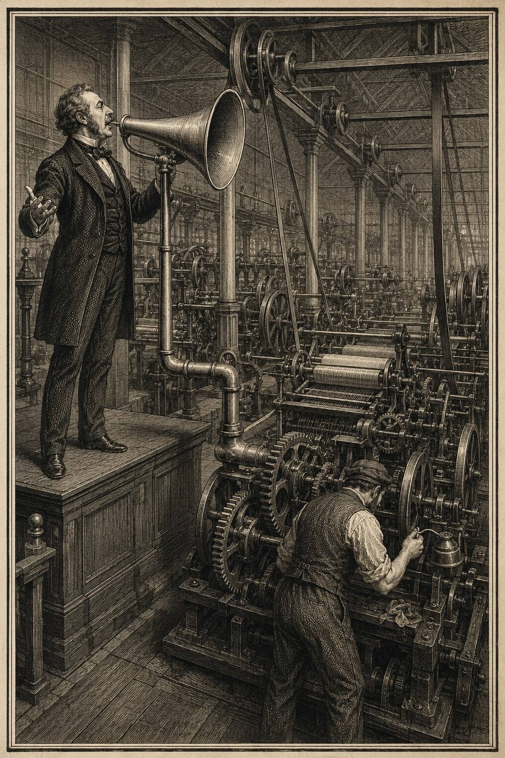 The prompt supplies direction. The machinery supplies everything else.